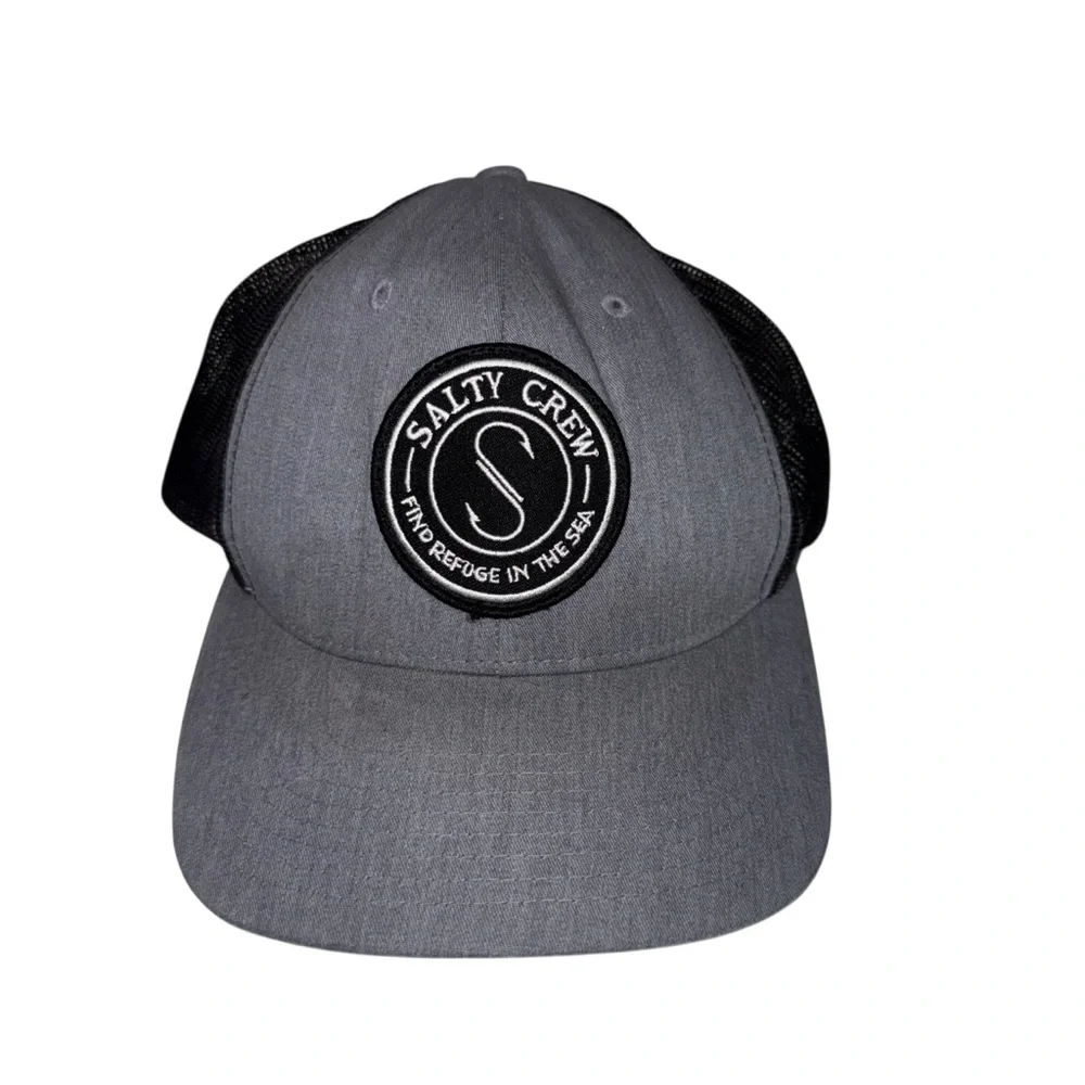 Salty Crew Charcoal and Black Logo Cap‎